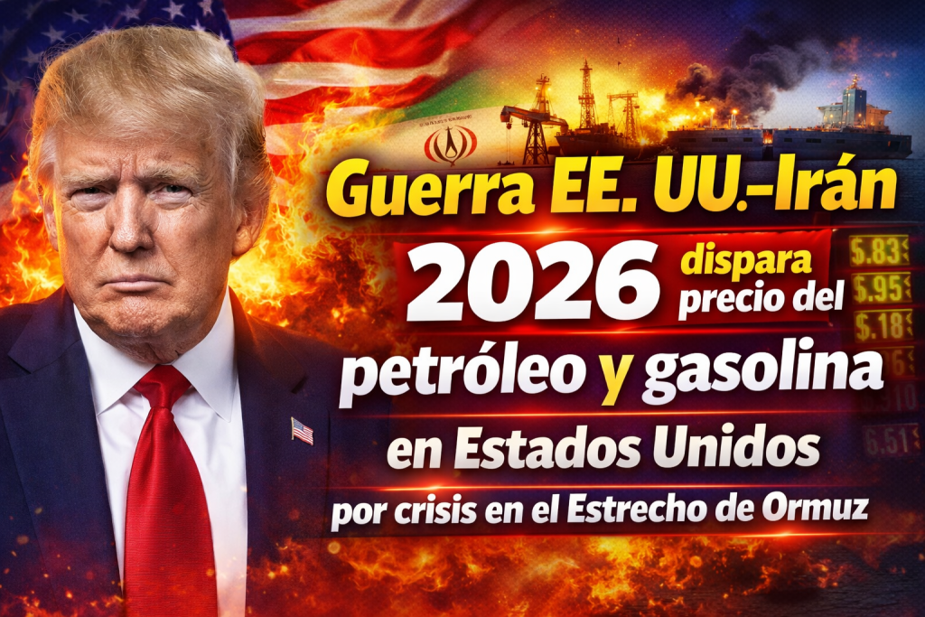 Guerra EE. UU.–Irán 2026 dispara precio del petróleo y gasolina en Estados Unidos por crisis en el Estrecho de Ormuz (2)