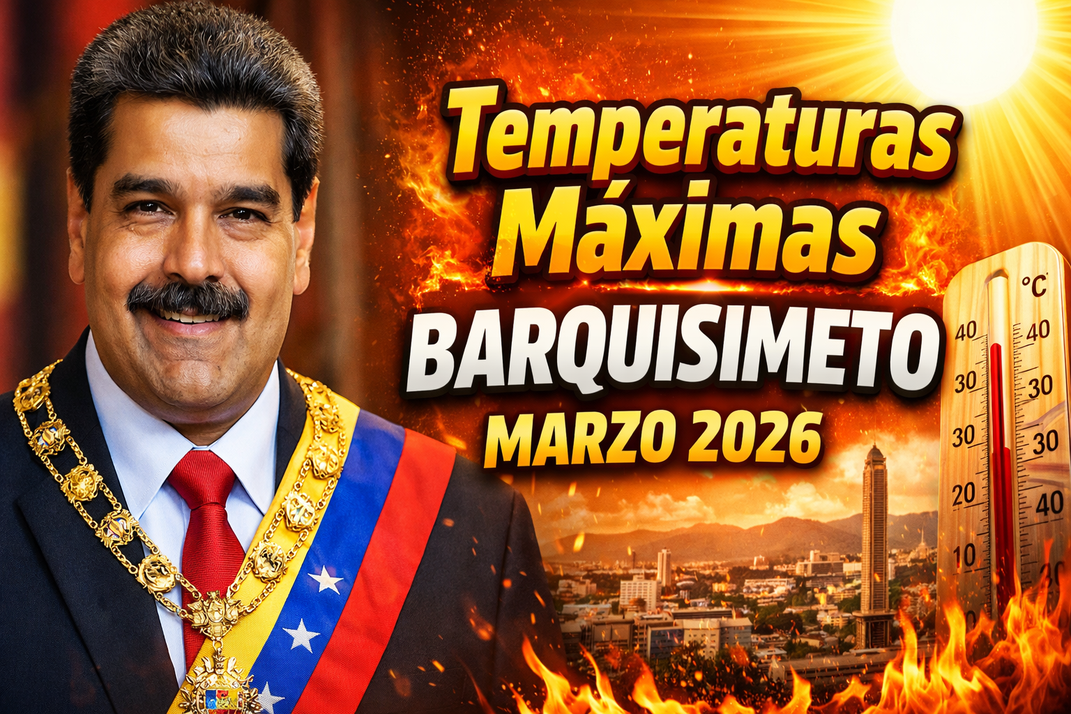 Temperaturas Máximas Barquisimeto Marzo 2026 Reporte Meteorológico INAMEH Hoy Venezuela