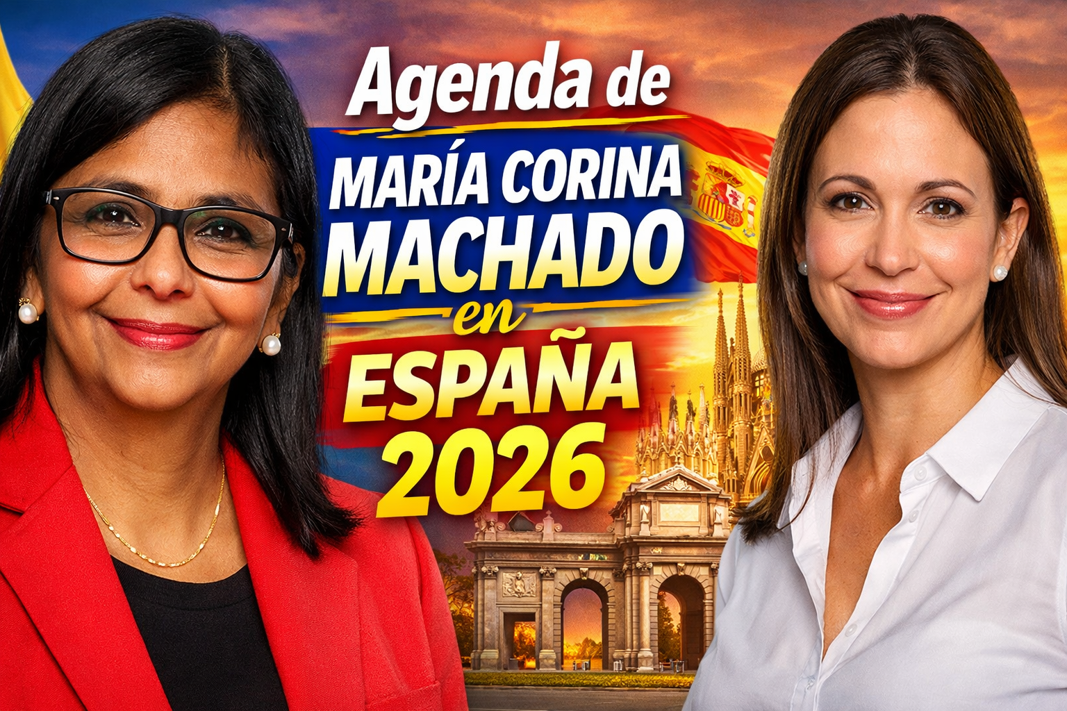 Agenda de María Corina Machado en España 2026 reuniones clave y gira internacional