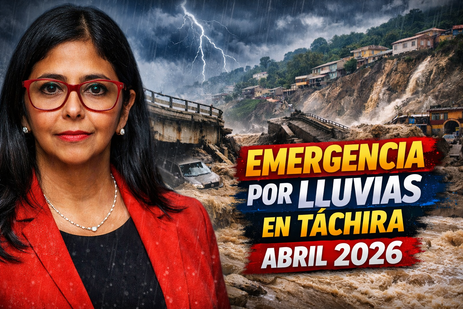 Emergencia por lluvias en Táchira abril 2026 desbordamiento de ríos deja inundaciones y daños en el occidente de Venezuela